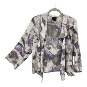 Candiss Cole Cardigan size Small Oversized Lightweight Crinkle Open Drape Artsy